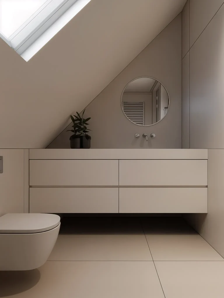 Renders de interiores de un baño moderno con luz natural
