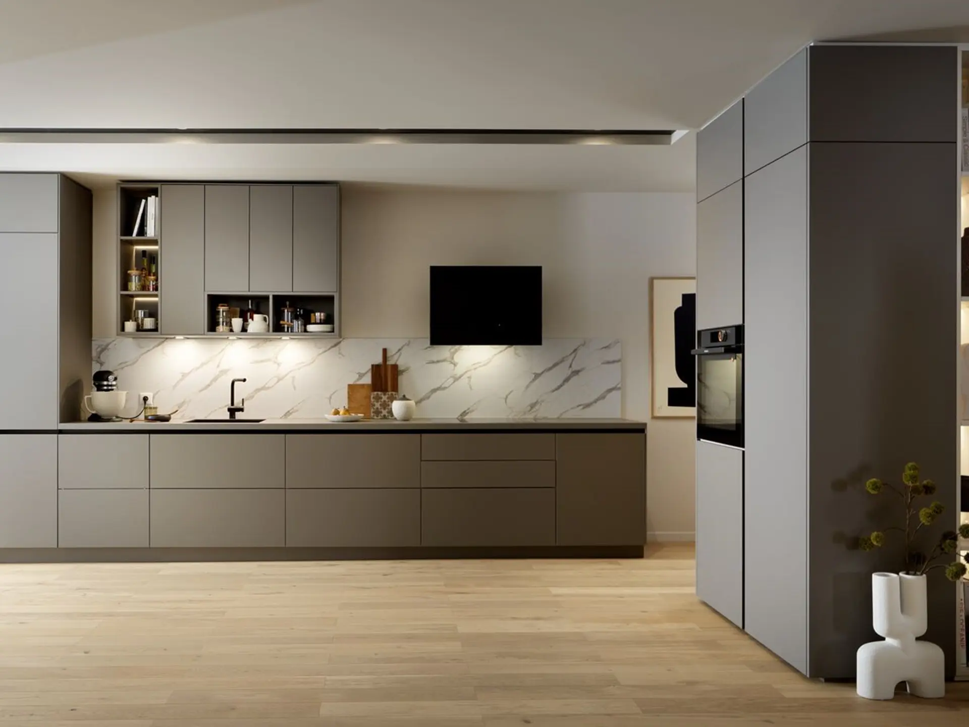 Cocina Schmidt de estilo moderno y color gris