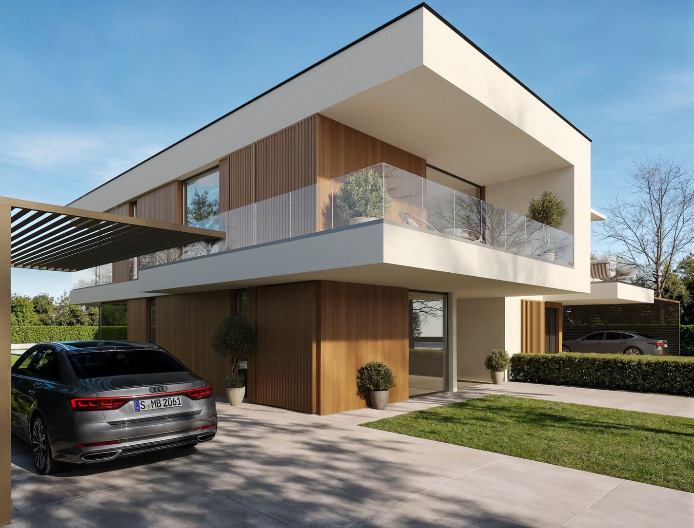 render de exterior en casa